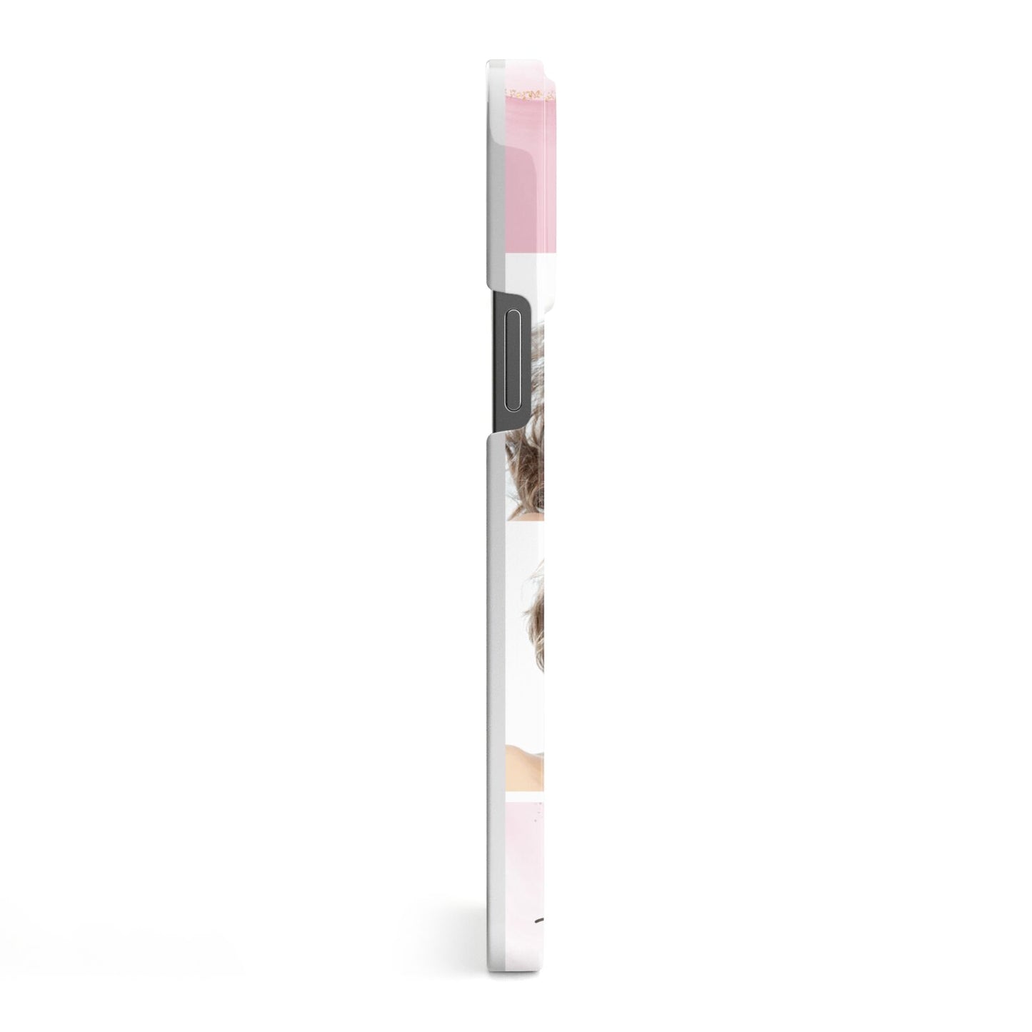 Pink Marble Personalised Photo iPhone 13 Pro Max Side Image 3D Snap Case