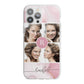 Pink Marble Personalised Photo iPhone 13 Pro Max TPU Impact Case with White Edges