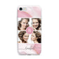 Pink Marble Personalised Photo iPhone 7 Bumper Case on Silver iPhone