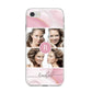 Pink Marble Personalised Photo iPhone 8 Bumper Case on Silver iPhone