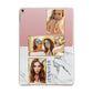 Pink Marble Photo Upload Name Apple iPad Rose Gold Case