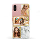 Pink Marble Photo Upload Name Apple iPhone XS 3D Tough
