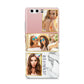 Pink Marble Photo Upload Name Huawei P10 Phone Case