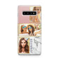 Pink Marble Photo Upload Name Samsung Galaxy S10 Plus Case