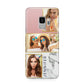 Pink Marble Photo Upload Name Samsung Galaxy S9 Case
