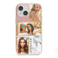Pink Marble Photo Upload Name iPhone 13 Mini TPU Impact Case with Pink Edges