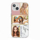 Pink Marble Photo Upload Name iPhone 13 TPU Impact Case with White Edges