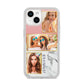 Pink Marble Photo Upload Name iPhone 14 Clear Tough Case Starlight