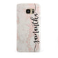 Pink Marble Vertical Black Personalised Name Samsung Galaxy S7 Edge Case