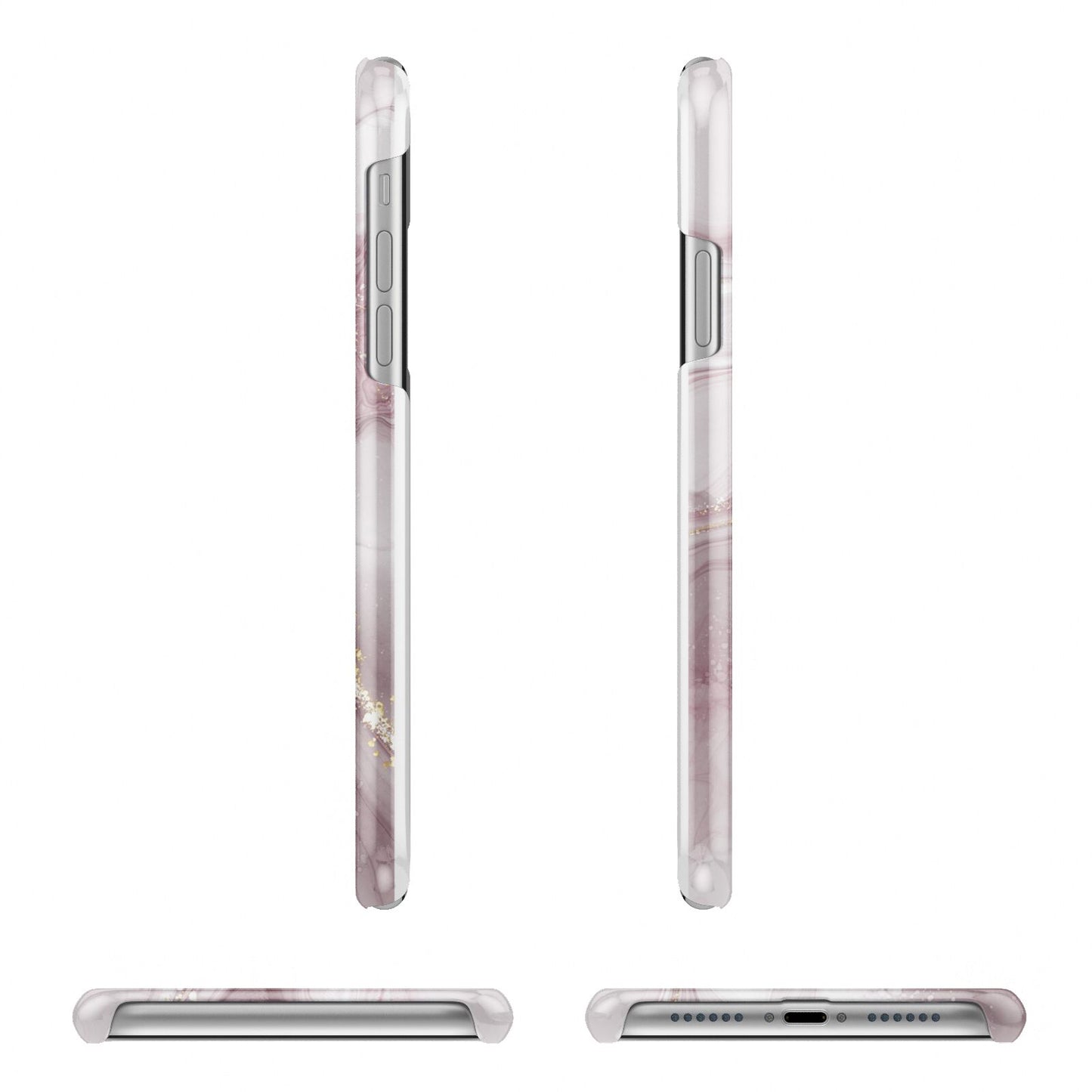 Pink Marble iPhone 11 Pro 3D Snap Case Angle Images