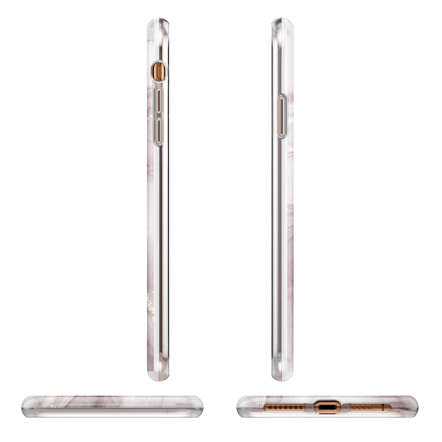 Pink Marble iPhone 11 Pro Max 3D Tough Case Angle Images