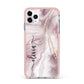 Pink Marble iPhone 11 Pro Max Impact Pink Edge Case