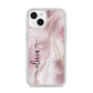 Pink Marble iPhone 14 Clear Tough Case Starlight