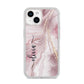 Pink Marble iPhone 14 Glitter Tough Case Starlight
