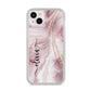 Pink Marble iPhone 14 Plus Glitter Tough Case Starlight