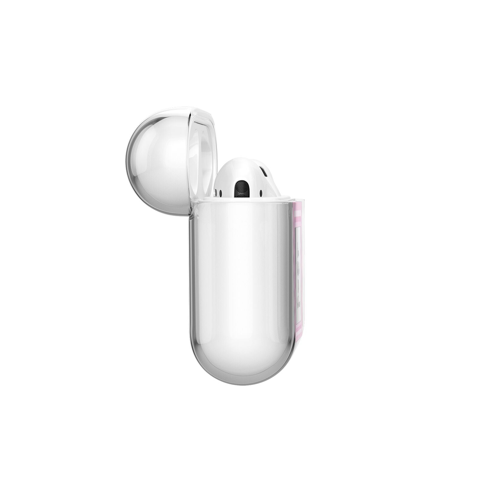 Pink Mirror Quote AirPods Case Side Angle