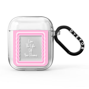 Pink Mirror Quote AirPods Case