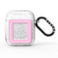 Pink Mirror Quote AirPods Glitter Case