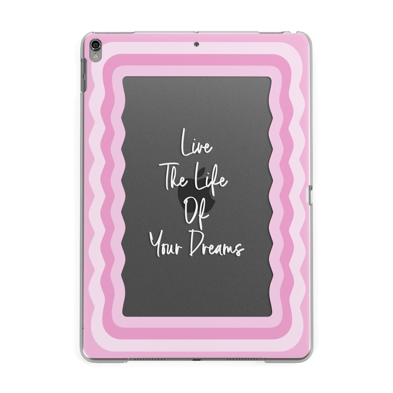 Pink Mirror Quote Apple iPad Grey Case