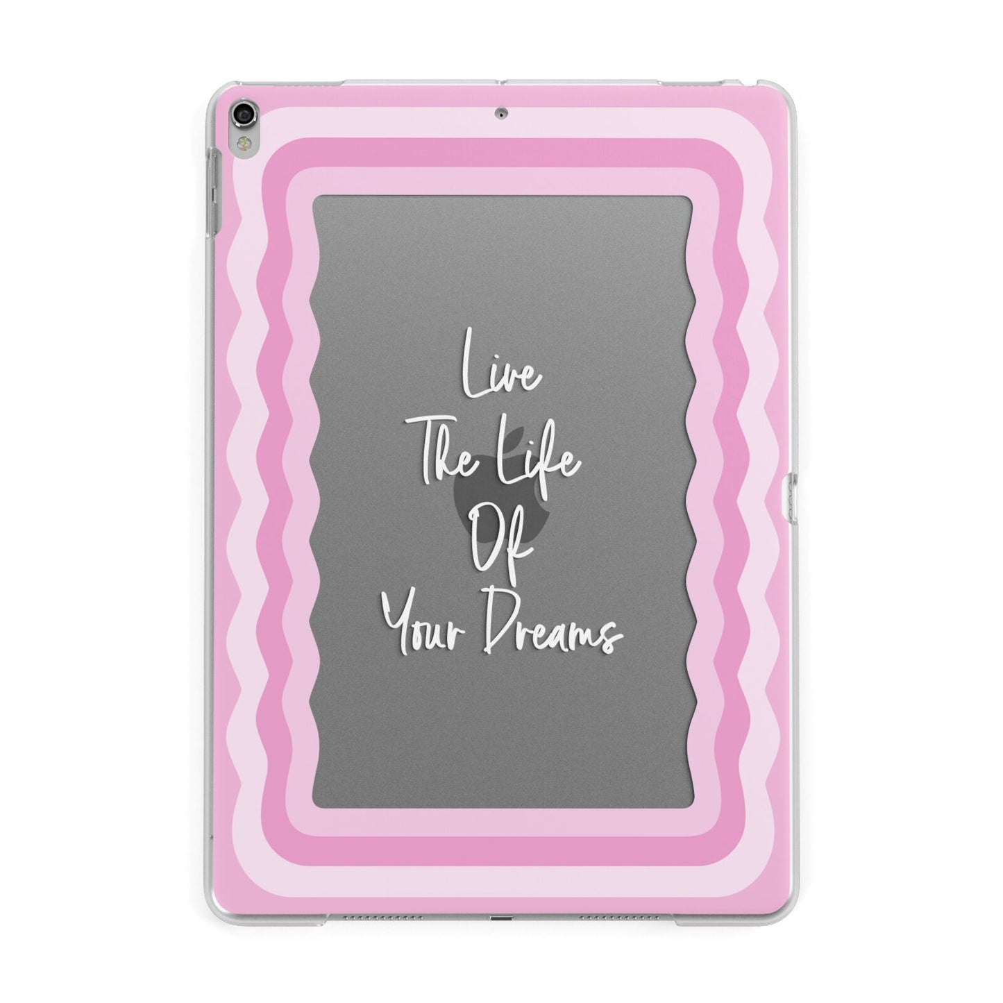 Pink Mirror Quote Apple iPad Silver Case