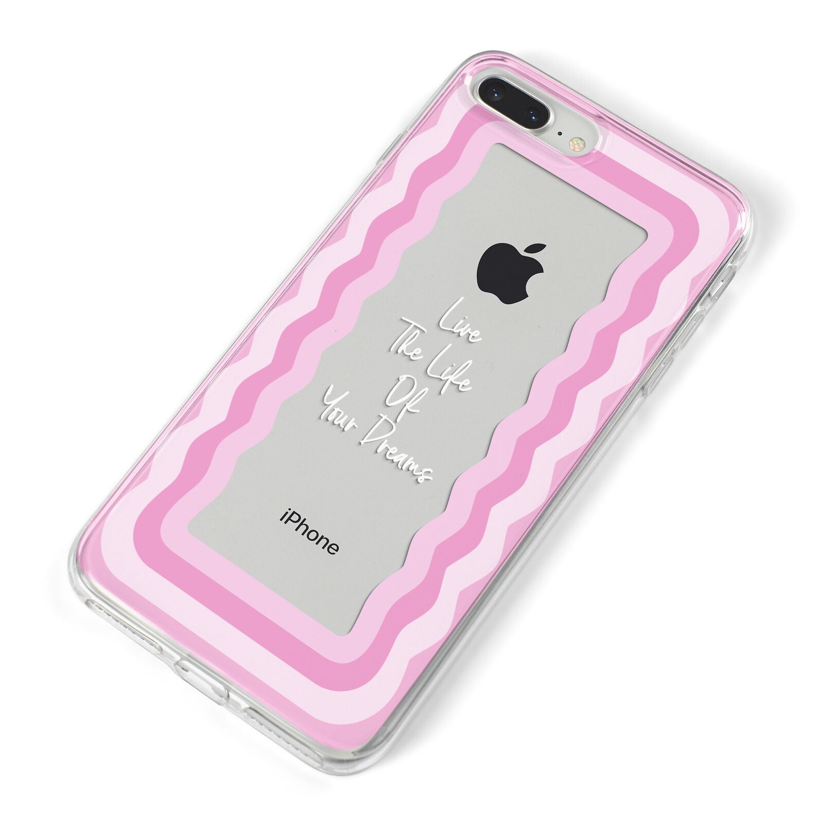 Pink Mirror Quote iPhone 8 Plus Bumper Case on Silver iPhone Alternative Image