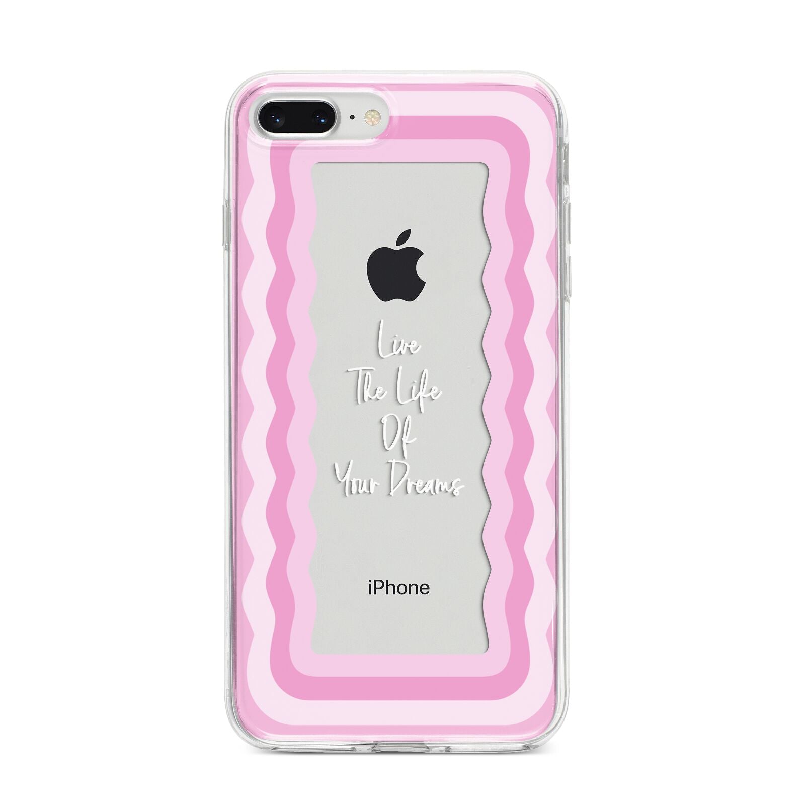 Pink Mirror Quote iPhone 8 Plus Bumper Case on Silver iPhone