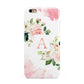 Pink Monogram Floral Roses Personalised Apple iPhone 6 Plus 3D Tough Case