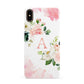 Pink Monogram Floral Roses Personalised Apple iPhone Xs Max 3D Snap Case