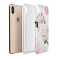 Pink Monogram Floral Roses Personalised Apple iPhone Xs Max 3D Tough Case Expanded View
