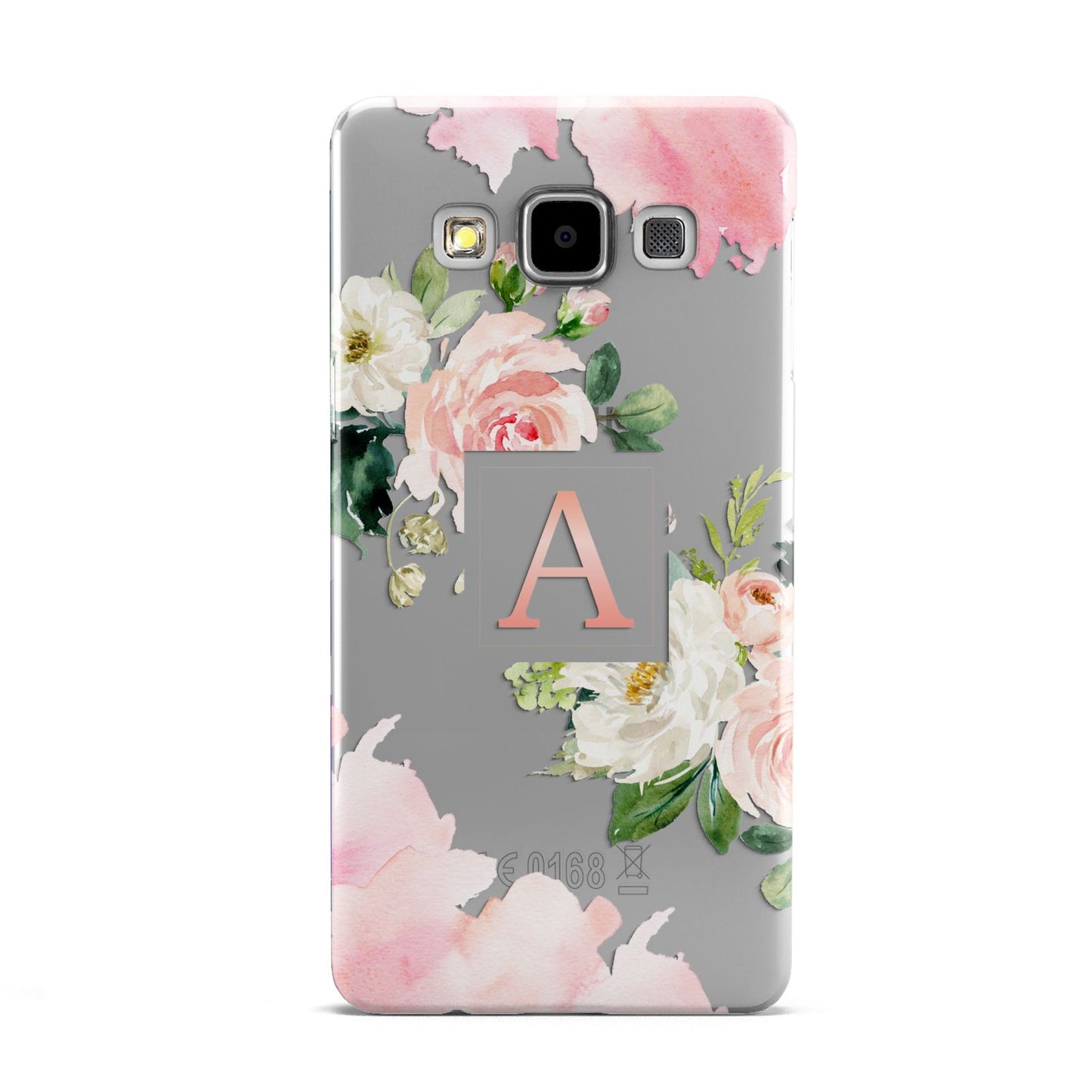 Pink Monogram Floral Roses Personalised Samsung Galaxy A5 Case