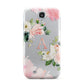 Pink Monogram Floral Roses Personalised Samsung Galaxy S4 Case