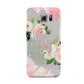 Pink Monogram Floral Roses Personalised Samsung Galaxy S6 Case