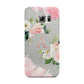 Pink Monogram Floral Roses Personalised Samsung Galaxy S6 Edge Case