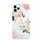 Pink Monogram Floral Roses Personalised iPhone 11 Pro 3D Snap Case