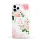Pink Monogram Floral Roses Personalised iPhone 11 Pro 3D Tough Case