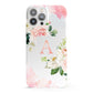 Pink Monogram Floral Roses Personalised iPhone 13 Pro Max Full Wrap 3D Snap Case
