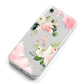 Pink Monogram Floral Roses Personalised iPhone 8 Bumper Case on Silver iPhone Alternative Image