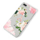 Pink Monogram Floral Roses Personalised iPhone 8 Plus Bumper Case on Silver iPhone Alternative Image