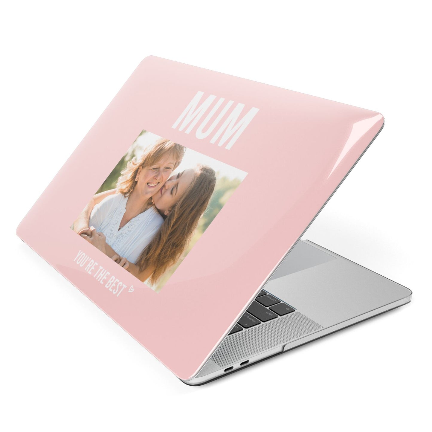 Pink Mothers Day Photo Apple MacBook Case Side View