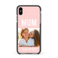 Pink Mothers Day Photo Apple iPhone Xs Max Impact Case Black Edge on Black Phone