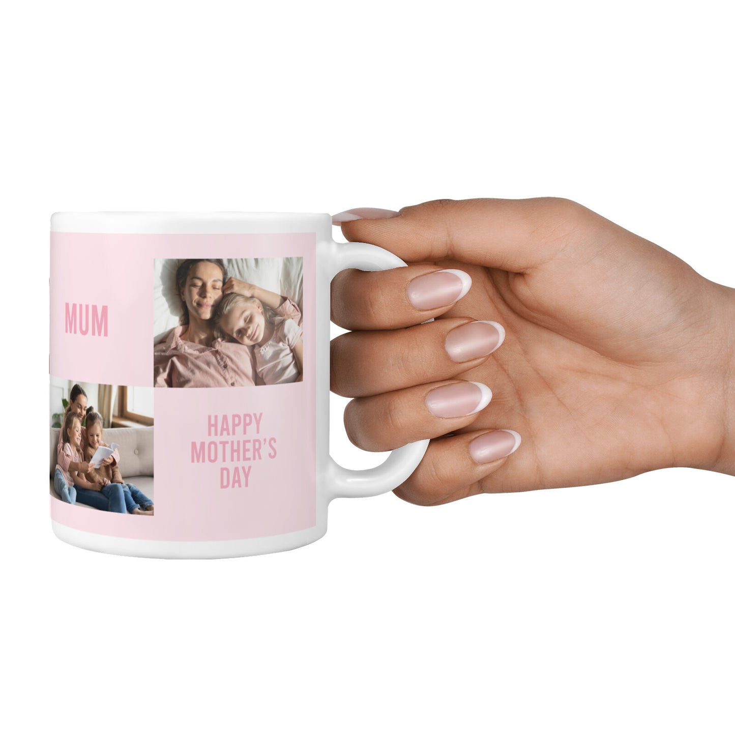 Pink Mothers Day Photo Collage 10oz Mug Alternative Image 4