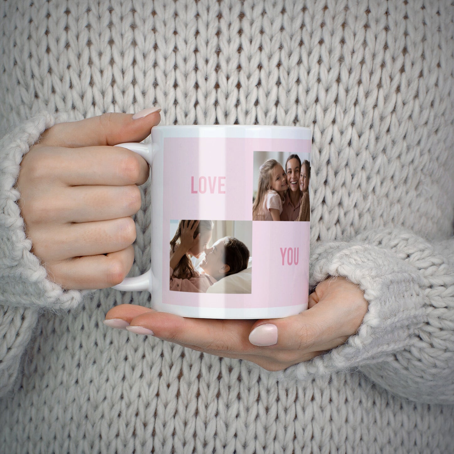 Pink Mothers Day Photo Collage 10oz Mug Alternative Image 5