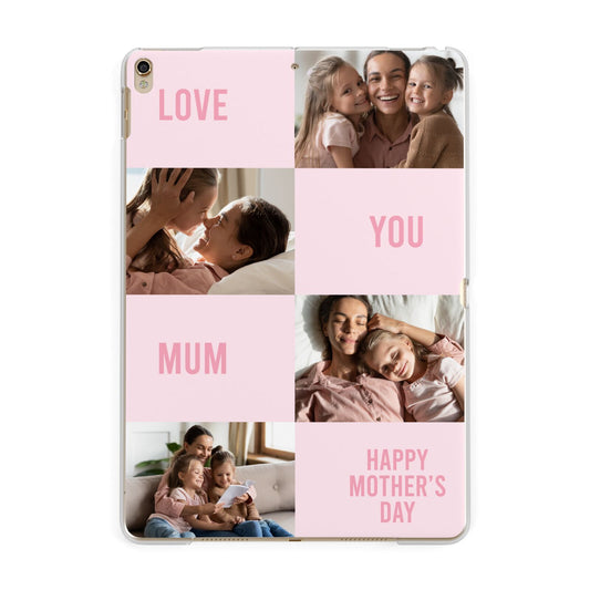 Pink Mothers Day Photo Collage Apple iPad Gold Case