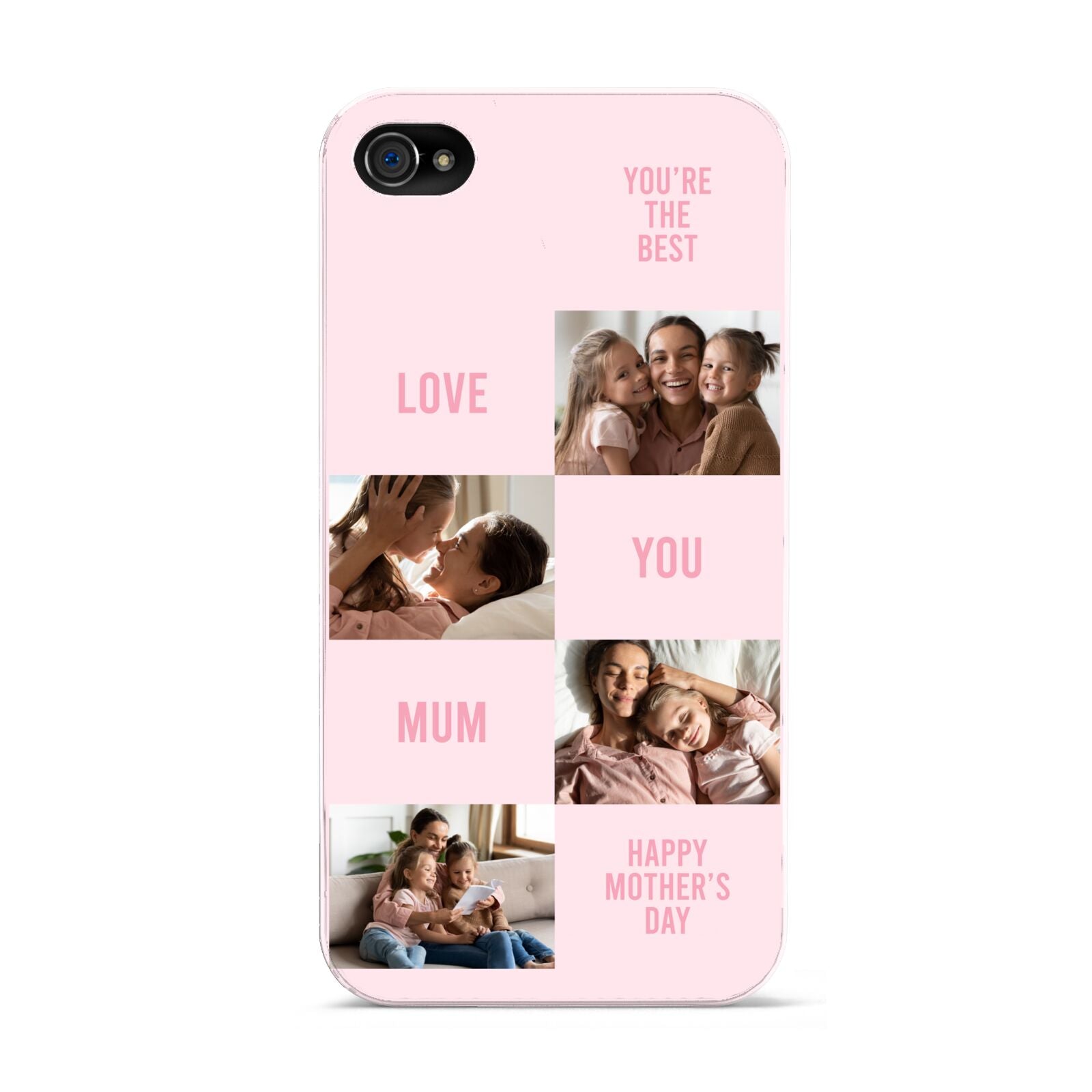 Pink Mothers Day Photo Collage Apple iPhone 4s Case