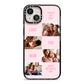 Pink Mothers Day Photo Collage iPhone 13 Black Impact Case on Silver phone