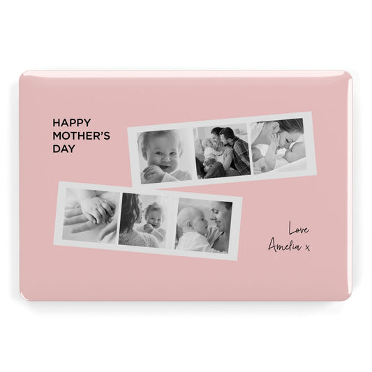 Pink Mothers Day Photo Strips Apple MacBook Case