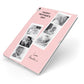 Pink Mothers Day Photo Strips Apple iPad Case on Silver iPad Side View