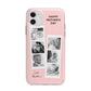 Pink Mothers Day Photo Strips Apple iPhone 11 in White with Bumper Case