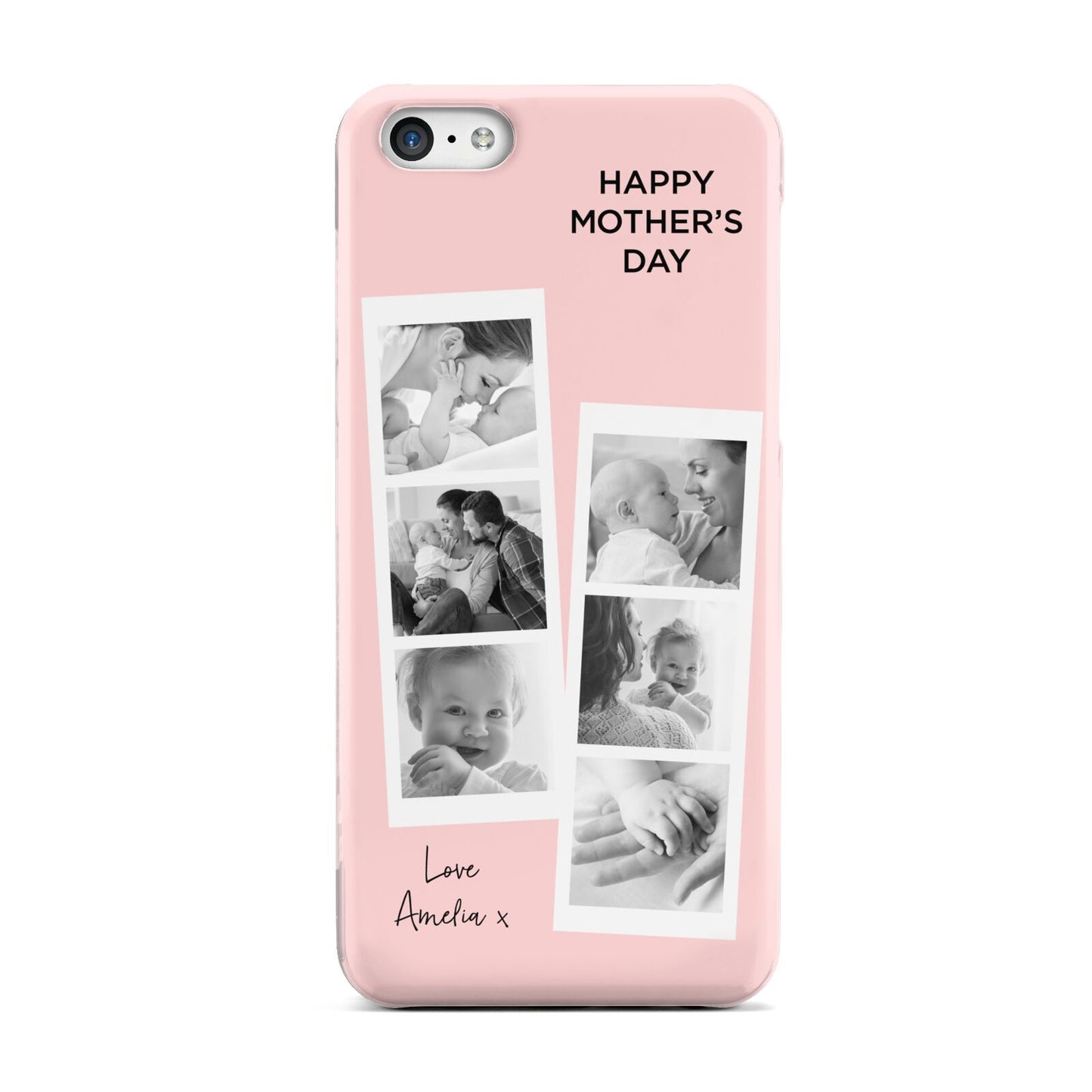 Pink Mothers Day Photo Strips Apple iPhone 5c Case