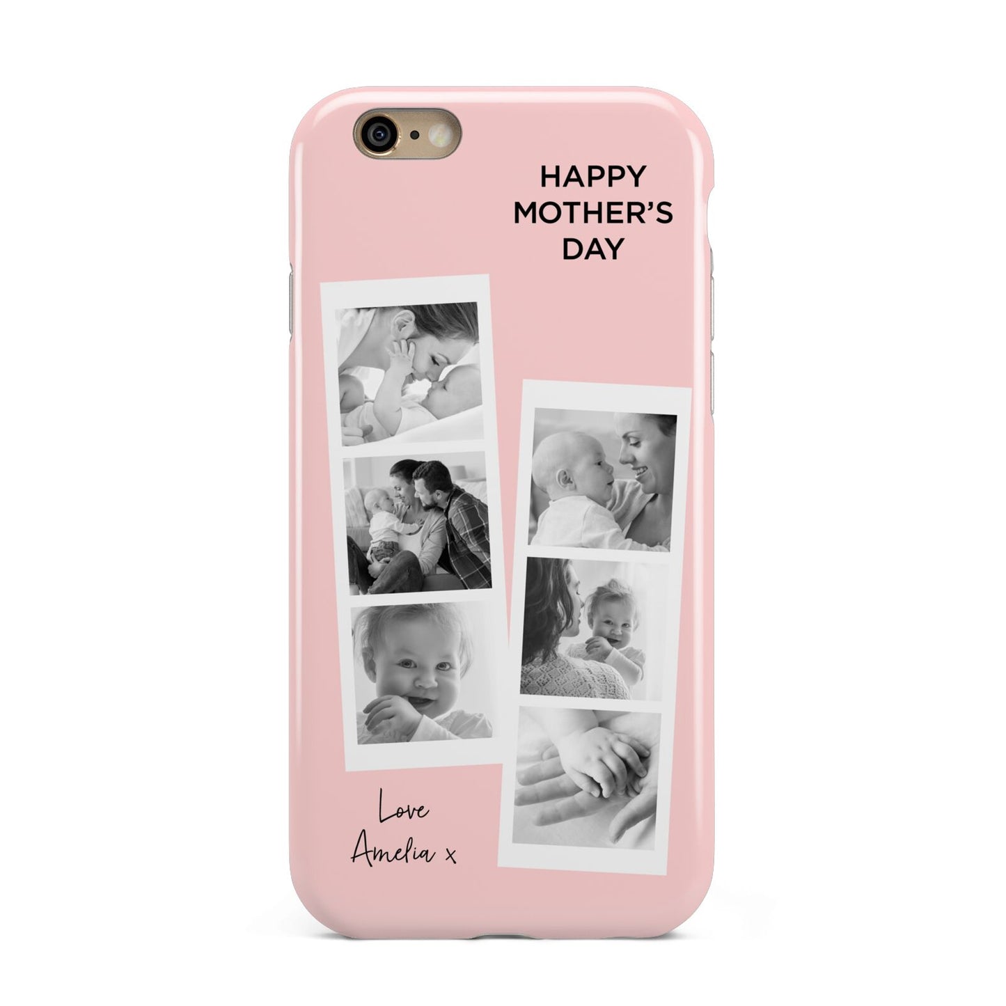 Pink Mothers Day Photo Strips Apple iPhone 6 3D Tough Case